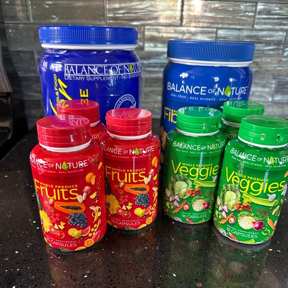 HUGE! 8 Pack Balance of Nature Fruits & Veggies Fiber Spice Supplements $410 - Picture 1 of 14